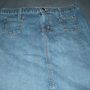 Ralph Lauren Blue Jean Teeny Skirt sz 6